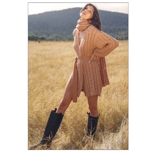 NWT Spell & The Gypsy Yellowstone Knit Cardigan In Caramel Size M/L - Picture 2 of 14